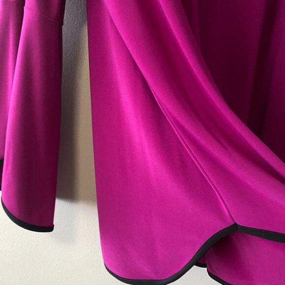 Mr. Max Fashions Dark Mauve Round Neck Tulip Bell Sleeve Blouse Top - Picture 7 of 10